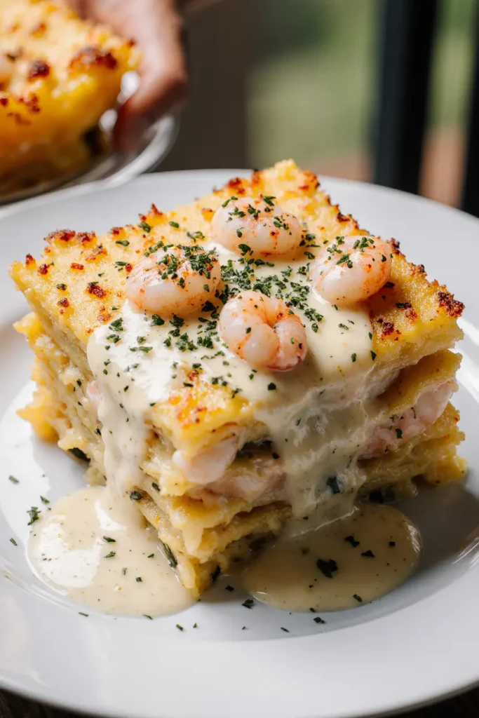 Garlic Butter Shrimp Scampi Lasagna