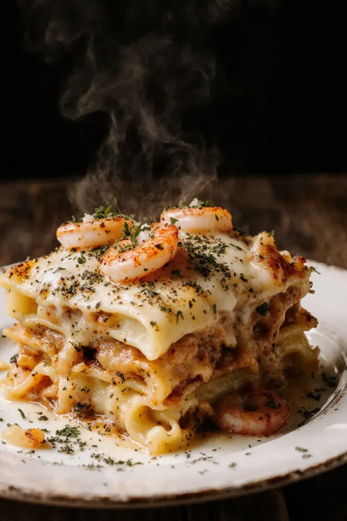 Garlic Butter Shrimp Scampi Lasagna2